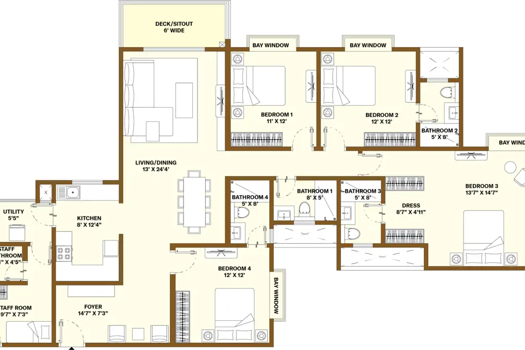Nikoo Homes 6, a picture from Bhartiya Urban’s website