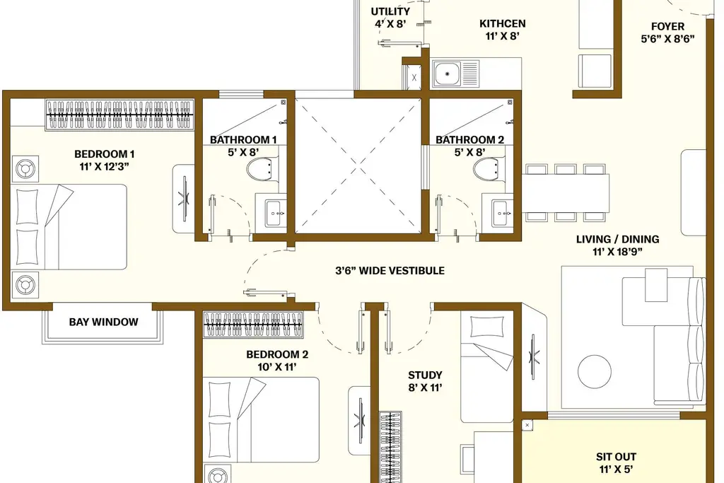Nikoo Homes 8 (Bhartiya Garden Enclave), a picture from Bhartiya Urban’s website
