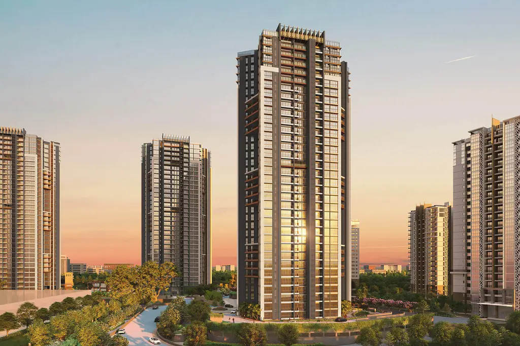 Parkwest 2.0 (towers Cedar, Pine, Oak, Sequoia), a picture from Shapoorji Pallonji Real Estate’s website
